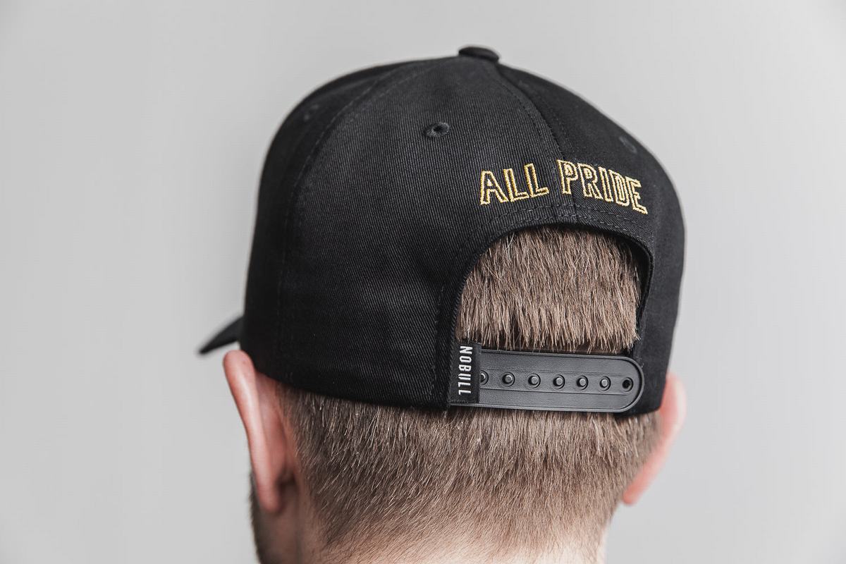 Nobull Classic Pride Men's Hats Black Gold | Australia (FZ4276)